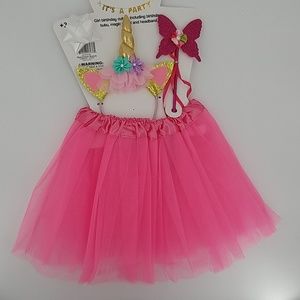 🆕 Girls Tulle Skirt, Unicorn Headband, Wand